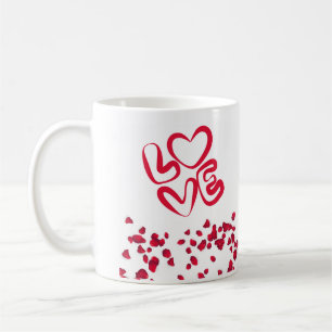KÄRLEK Red färg petals Kaffemugg