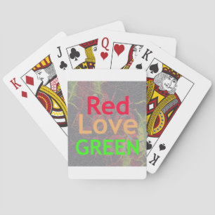 KÄRLEK RED GOLDEN GRÖNT CASINOKORT