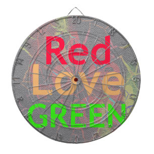 KÄRLEK RED GOLDEN GRÖNT DARTTAVLA