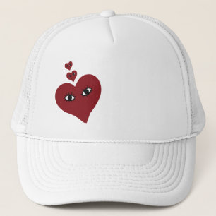 Kärlek Red Heart Ansikte Keps