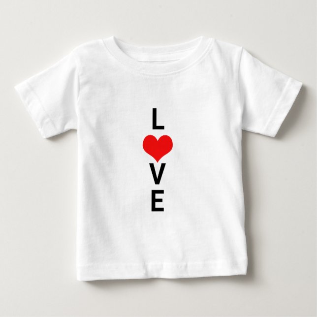 Kärlek Red Heart Cute Valentine Day White Anpassni T Shirt (Framsida)