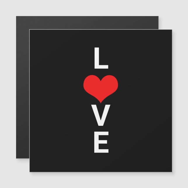 Kärlek Red Heart Cute Valentine Day White Black (Fram/baksida)