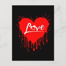 KÄRLEK RED HEART SMÄLTER VALENTINES DAY VYKORT