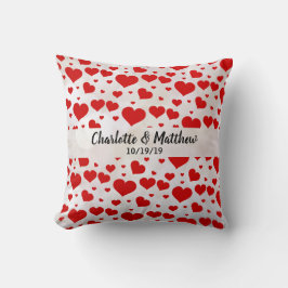 Kärlek Red Hearts-årsdagen Valentines day Bröllop Kudde