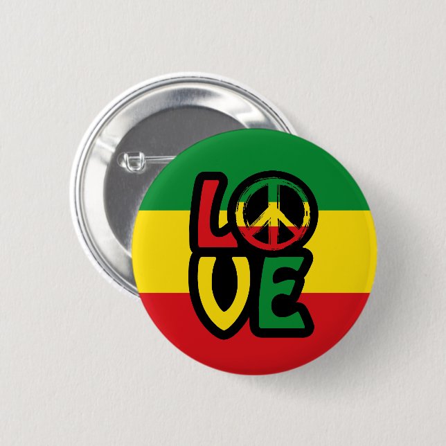 Kärlek Reggae Knapp (Framsida & baksida)