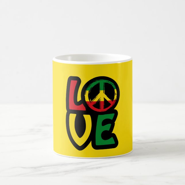 Kärlek reggae musikfredssymbol reggae kaffemugg (Center)