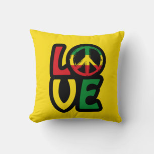 Kärlek reggae musikfredssymbol reggae kudde