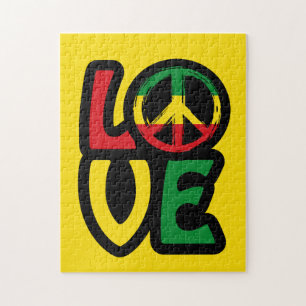 Kärlek Reggae Peace Symbol Reggae Pussel