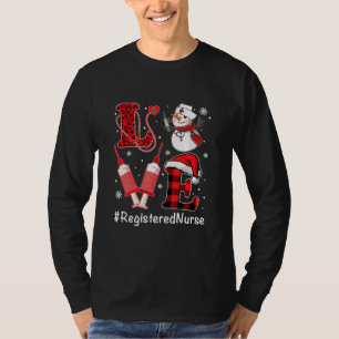 Kärlek registrerad sjuksköterska Life Snögubbe  T Shirt