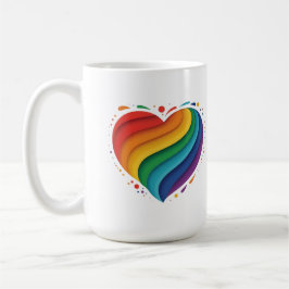 Kärlek Regnbågdesign Kaffemugg