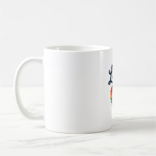 Kärlek Regnbåge Hjärta Pride Vektor T-Shirt Design Kaffemugg