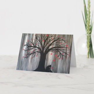 Kärlek Reigns Down Sympathy Card Kort