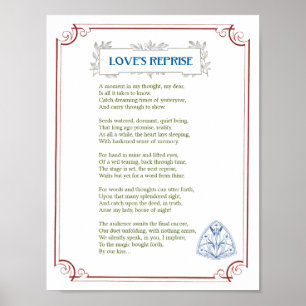 Kärlek Reprise - A Romantic, Musing Dikt - Skriv u Poster
