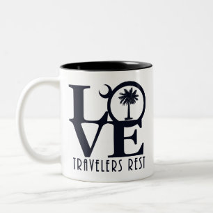 KÄRLEK resande reser 11 oz två-tonkaffe Mugg