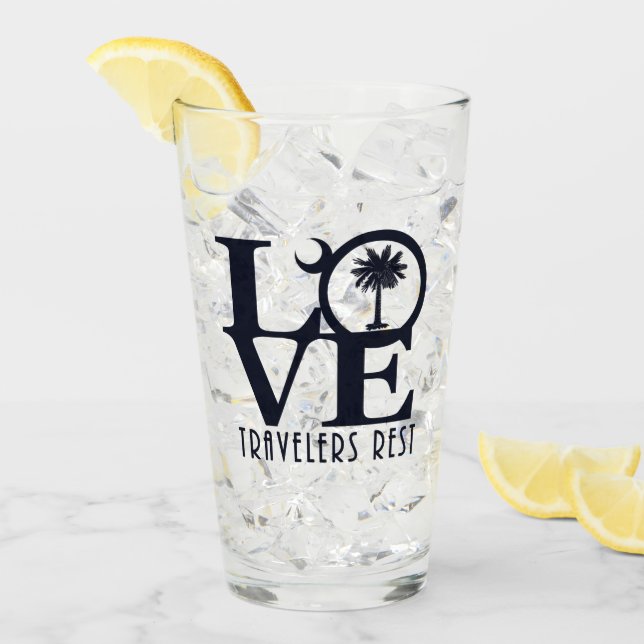 KÄRLEK resande reser 11 oz två-tonkaffe Mugg Glaskopp (Framsida Ice)