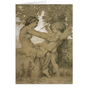 Kärlek Resistance av Bouguereau Hälsningskort