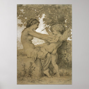 Kärlek Resistance av Bouguereau Poster