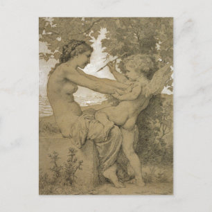 Kärlek Resistance av Bouguereau Vykort