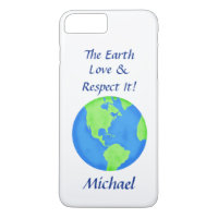 Kärlek Respect Earth Globe Namn Personlig