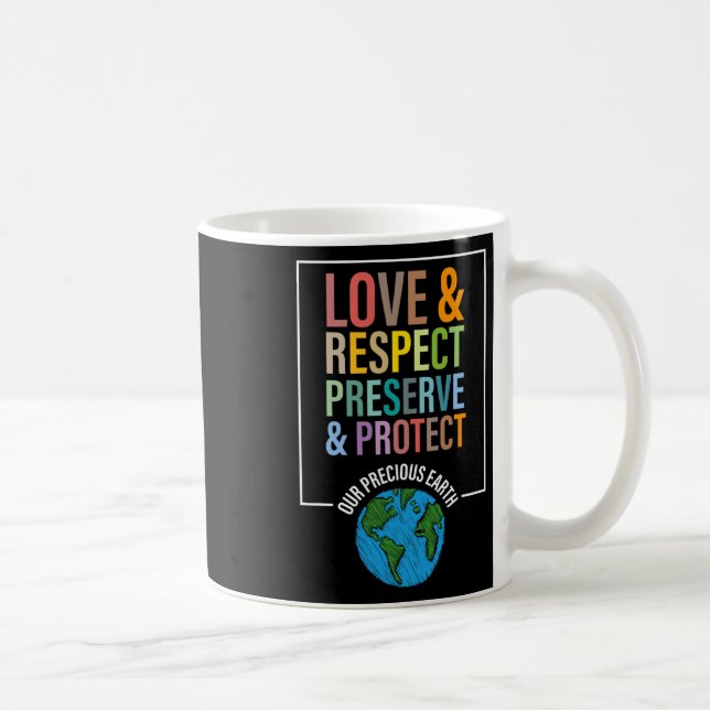 Kärlek respekterar bevarandet av vår ädla jord D Kaffemugg (Höger)