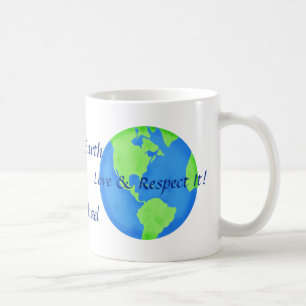 Kärlek respekterar Personligen Earth Art Namn Kaffemugg