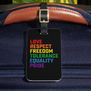 Kärlek respekterar Pridet för likabehandling av pe Bagagebricka