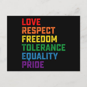 Kärlek respekterar Pridet för likabehandling av pe Vykort