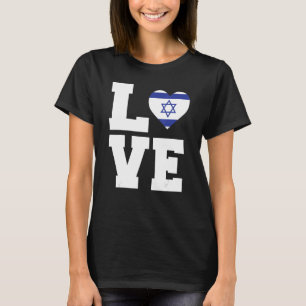 Kärlek Retro Israel T Shirt