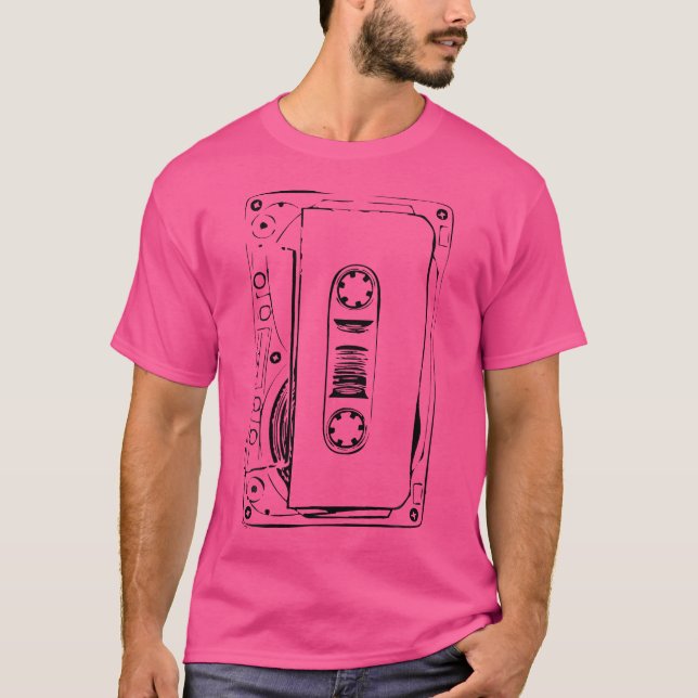 Kärlek Retro Mixtape 80'S Blank kassettbandstransp T Shirt (Framsida)