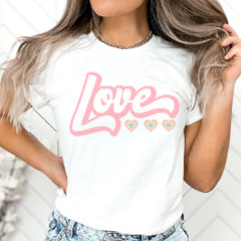 Kärlek Retro Valentines Day Sweatshirt, Hearts Swe T Shirt