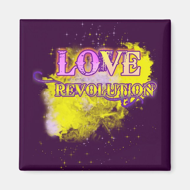 Kärlek Revolution-utfyllnadstecknet Magnet (Framsidan)