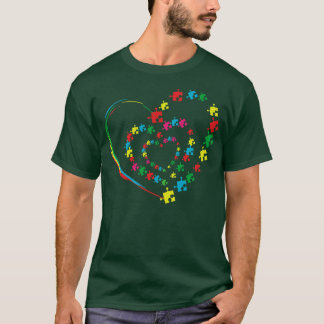 Kärlek - "Ribbon Heart Puzzle Autism Awareness Gif T Shirt