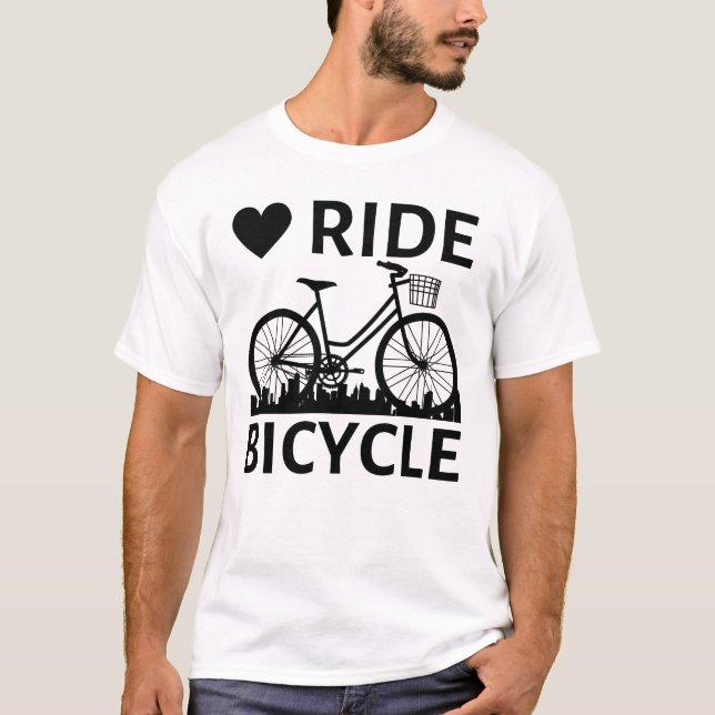 Kärlek Ride Bicycle T Shirt (Framsida)