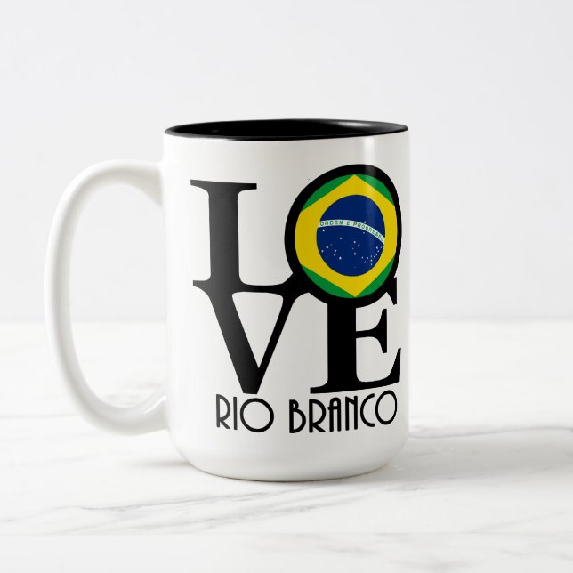 KÄRLEK Rio Branco 15oz Två-Tonad Mugg (Vänster)