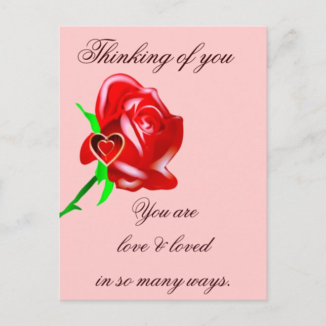 Kärlek-Ro & Heart_ Vykort (Framsida)