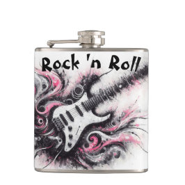 Kärlek Rock N Roll Electric Guitar Music Black Ros Fickplunta