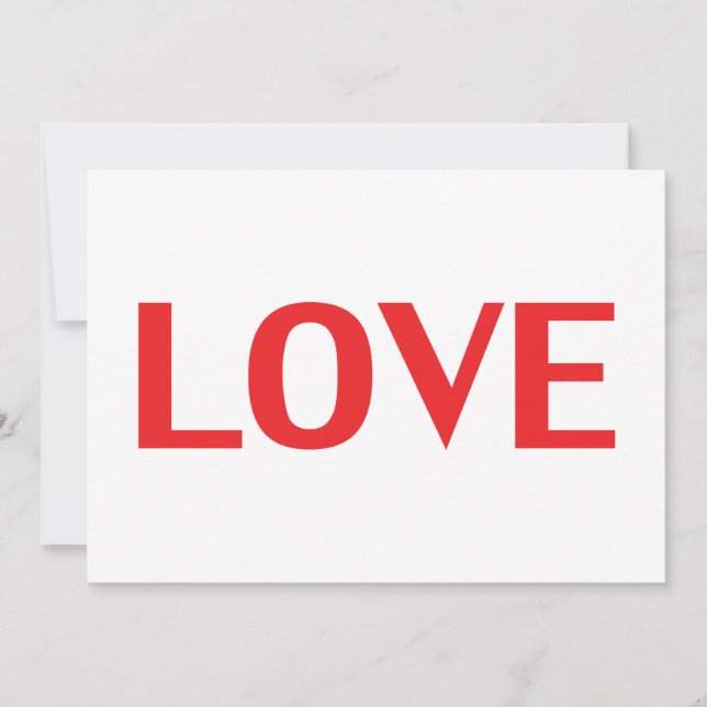 Kärlek röd typografi - det moderna hjärtans dagsko (Framsida)