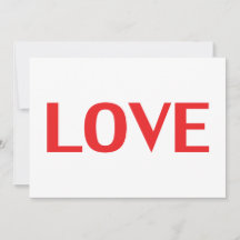 Kärlek röd typografi - det moderna hjärtans dagsko