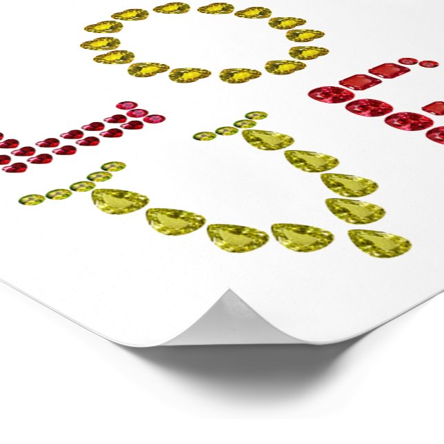 Kärlek, Röda och Gult Poster (Hörn)