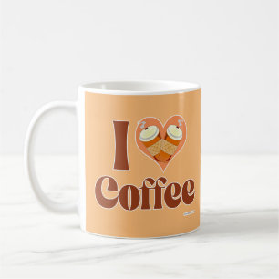 Kärlek Roligt Heart Design Motto till kaffekanna Kaffemugg