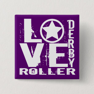 KÄRLEK Roller Derby Knapp