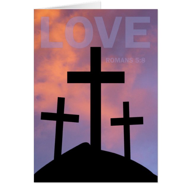 KÄRLEK - Romans5:8 Hälsningskort (Framsidan)