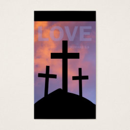 KÄRLEK - Romans 5:8 dragkort / Visitkort