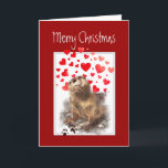 Kärlek Romantic God jul, Cute Otter Animal Helgkort<br><div class="desc">Julhälsningar från Cute Watercolor Otter Animal,  Wildlife,  Nature Inside verse I kärlek du gillar ingen bättre perfekt för make,  hustru,  pojkvän,  flickvän,  make eller partner.</div>