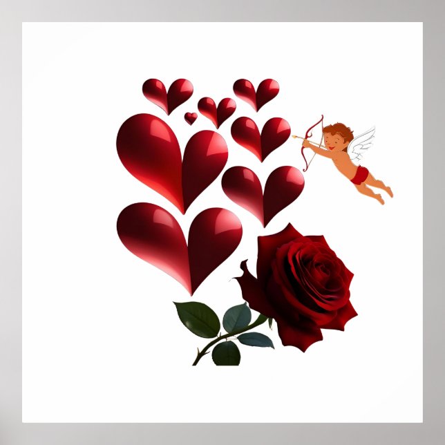 Kärlek & Romantik - Alla hjärtans dag Speciell Poster (Framsidan)