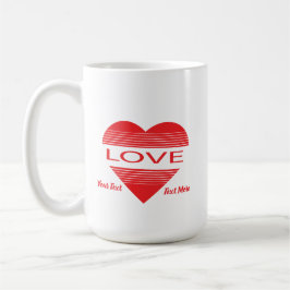 Kärlek & Romantik Konceptdesign med Hjärt Element Kaffemugg