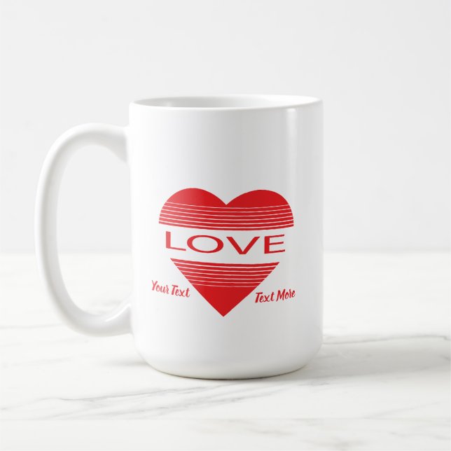 Kärlek & Romantik Konceptdesign med Hjärt Element Kaffemugg (Vänster)