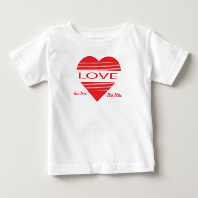 Kärlek & Romantik Konceptdesign med Hjärt Element T Shirt (Framsida)