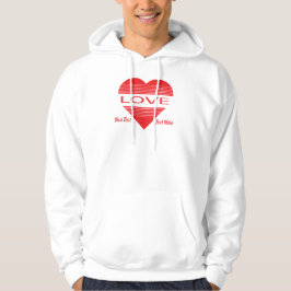 Kärlek & Romantik Konceptdesign med Hjärtelement Hoodie