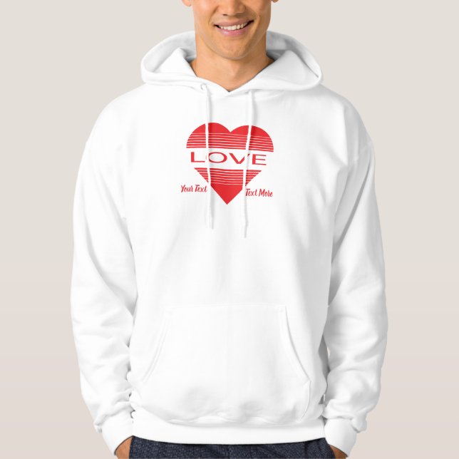 Kärlek & Romantik Konceptdesign med Hjärtelement Hoodie (Framsida)